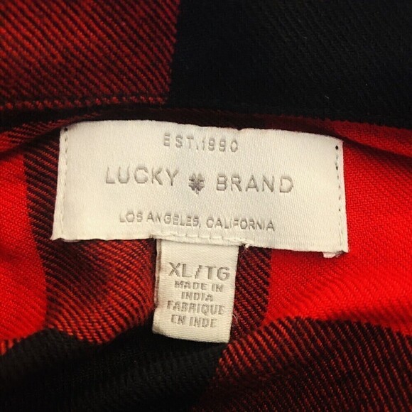 Lucky Brand Womens Button Back Plaid Shirt X-Large - Picture 12 of 15